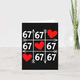 Six Seven 6 7 Funny 67 Valentines Day Heart Men Wo Card