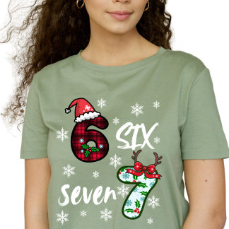 Six Seven 6 7 Gen Alpha Meme Christmas  T-Shirt