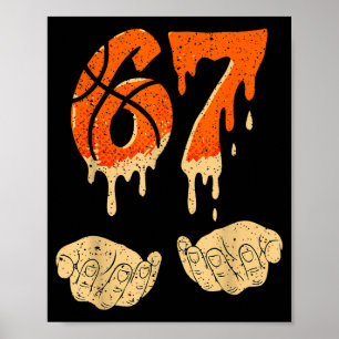 Six Seven 6 7 Gen Alpha Slang Basketball Ice Cream Poster