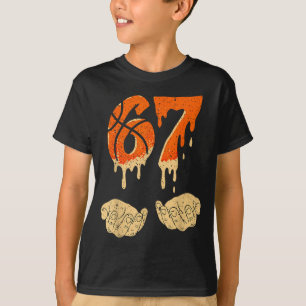 Six Seven 6 7 Gen Alpha Slang Basketball Ice Cream T-Shirt