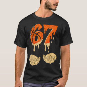 Six Seven 6 7 Gen Alpha Slang Basketball Ice Cream T-Shirt