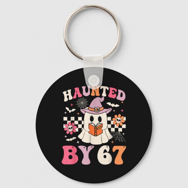 Six Seven 6 7 Halloween Teachers  Key Ring (Front)
