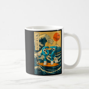 Six Seven 6-7 Japanese Great Wave Off Kanagawa 67 Coffee Mug