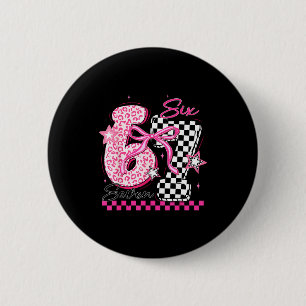 Six Seven 6 7 Leopard Checkered 67 Meme Teacher Wo 6 Cm Round Badge