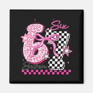 Six Seven 6 7 Leopard Checkered 67 Meme Teacher Wo Magnet