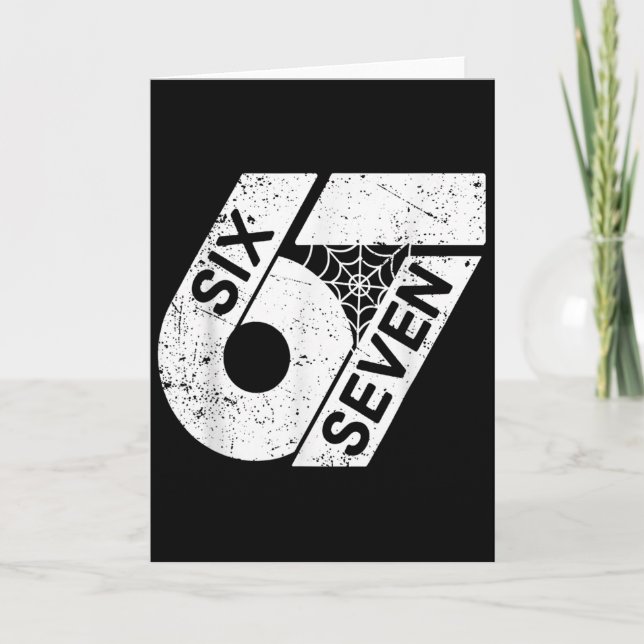 Six Seven 6 7 Meme 6 7 Halloween Costume  Card (Front)