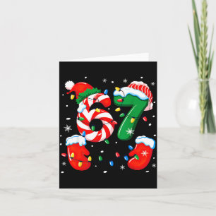 Six Seven 6 7 Meme Christmas Xmas Card