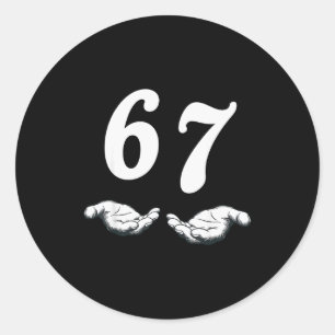 Six Seven 6 7 Meme Classic Round Sticker