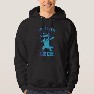 Six Seven 6 7 Meme Cool Dabbing 67 Axolotl Kids Bo Hoodie