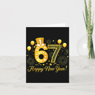 Six Seven 6 7 Meme Funny Happy New Year 67 2026 Card