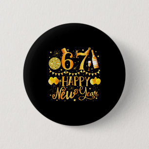 Six Seven 6 7 Meme Funny Happy New Year 67 2026 Cm Round Badge