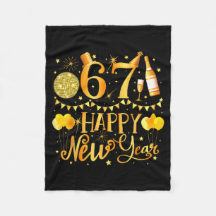 Six Seven 6 7 Meme Funny Happy New Year 67 2026  Fleece Blanket