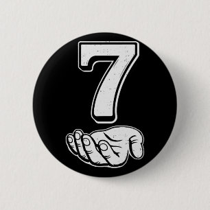 Six Seven 6 7 Meme Gen Alpha Slang 6 7 Hands Coupl Cm Round Badge