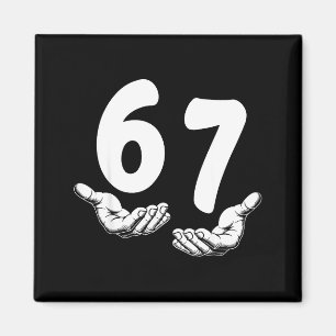 Six Seven 6 7 Meme Hands Funny Kids Teen Boys  Magnet