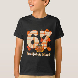 Six Seven 6 7 Meme Number 67 Turkey Thanksgiving T T-Shirt