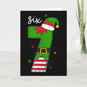 Six Seven 6 7 Meme Santa Christmas Xmas Number 67 Card