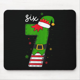 Six Seven 6 7 Meme Santa Christmas Xmas Number 67  Mouse Pad