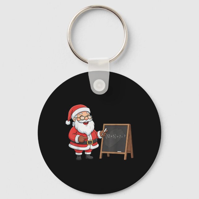 Six Seven 6 7 Meme Santa Christmas Xmas Teacher Nu Key Ring (Front)