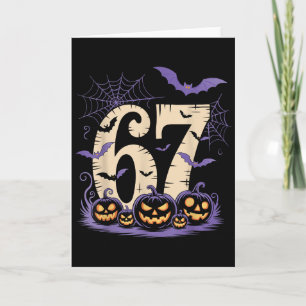Six Seven 6 7 Meme Spooky Halloween Card