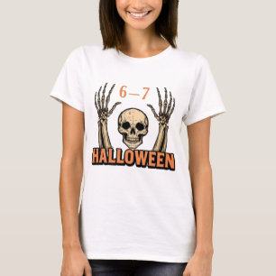Six Seven 6-7 Minimal Typography Design T-Shirt