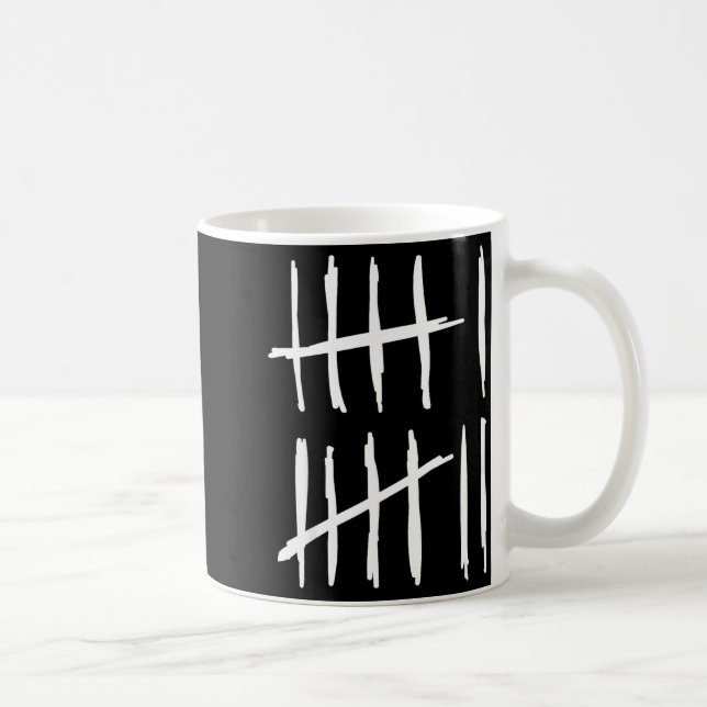 Six Seven 6 7 Tally Marks 67 Meme 6-7 Numbers Funn Coffee Mug (Right)