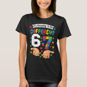 Six Seven Autism Awareness 6 7 Women Men Boys Kids T-Shirt