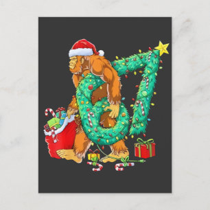 Six Seven Bigfoot 67 Sasquatch Meme Christmas Postcard