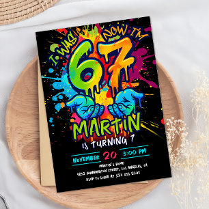Six Seven Birthday Invitation