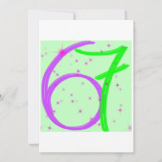 Six seven birthday invitation