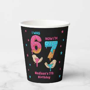 Six Seven Birthday Party Paper Cups