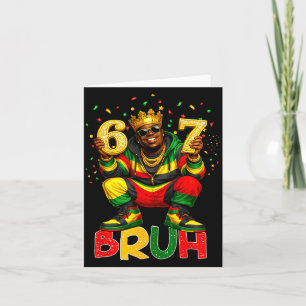 Six seven bruh 67 black history african american card