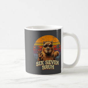 Six Seven Bruh 67 Capybara 6 7 Funny Meme Animal 6 Coffee Mug