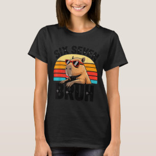 Six Seven Bruh 67 Meme Capybara  T-Shirt