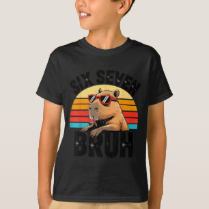 Six Seven Bruh 67 Meme Capybara  T-Shirt