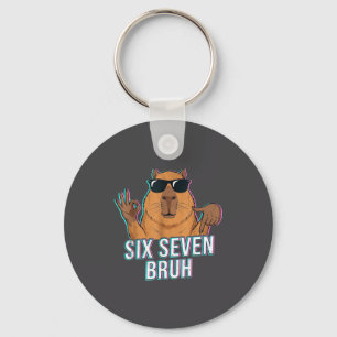 Six Seven Bruh Capybara 67 Boys Teens Kids Animals Key Ring