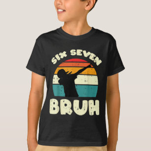 Six Seven Bruh Dab Funny 67 Costume 6 7 Meme Kids  T-Shirt