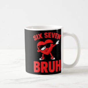 Six seven bruh dabbing heart valentine funny boys coffee mug