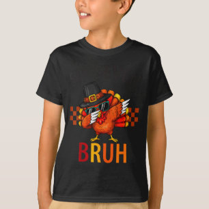 Six Seven Bruh Dabbing Turkey Thanksgiving 67 Meme T-Shirt