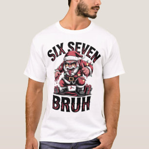 Six Seven Bruh Funny Heavy Metal Santa Shirt Edg
