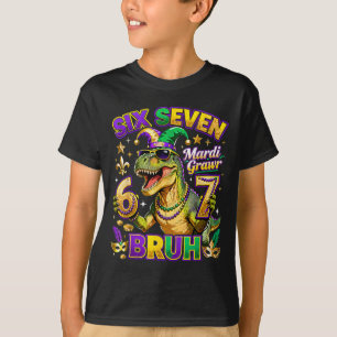 Six Seven Bruh Mardi Gras 67 Alligator Meme _1 T-Shirt