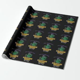 Six Seven Bruh Mardi Gras Cool Gator Festival Wrapping Paper