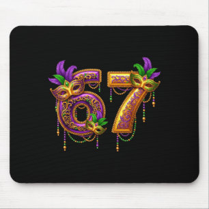 Six Seven Carnaval Festival 67 Meme Funny Mardi Gr Mouse Pad