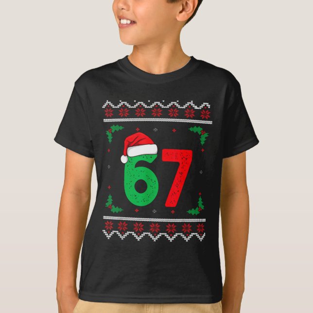 Six Seven Christmas 6 7 Ugly Christmas Sweater  (Front)