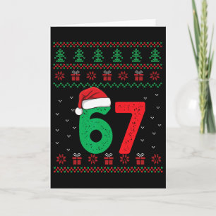 Six Seven Christmas 6 7 Ugly Christmas Sweater Card