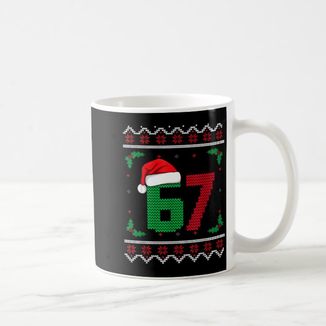 Six Seven Christmas 6 7 Ugly Christmas Sweater  Coffee Mug (Right)