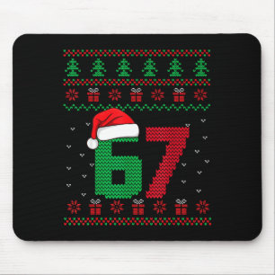 Six Seven Christmas 6 7 Ugly Christmas Sweater  Mouse Pad