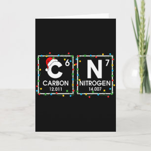 Six Seven Christmas Carbon Nitrogen 67 Funny Scien Card