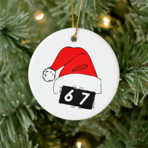Six Seven Christmas Ceramic Ornament! Tree Decoration