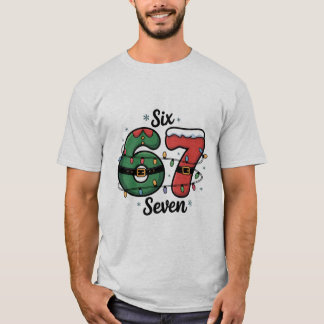 Six Seven Christmas Meme Funny Pop Culture T-Shirt