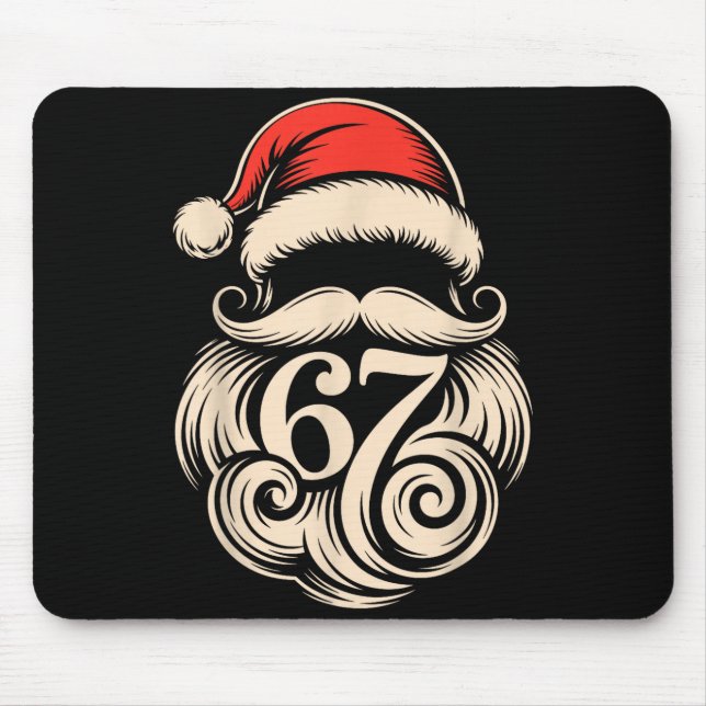 Six Seven Christmas Santa Meme 6 7 Holiday Humor D Mouse Pad (Front)